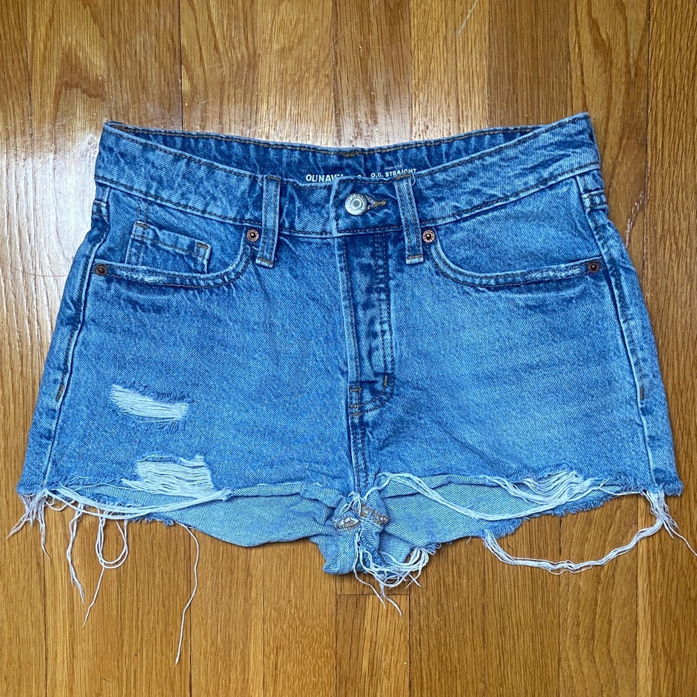 Old Navy O.G. Straight High Rise Denim Shorts